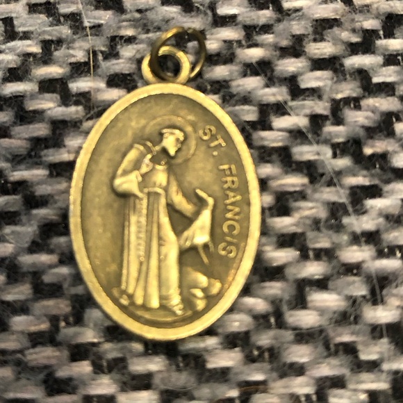 Saint Francis And Saint Anthony 7/8” High Medal - Picture 3 of 6